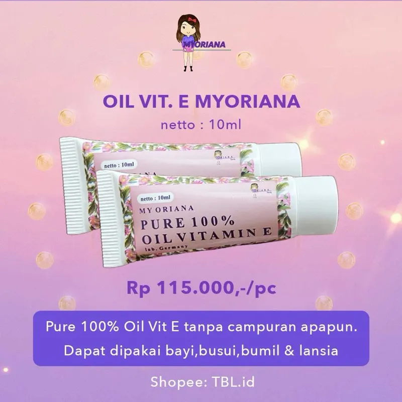 Oil Vit E MYORIANA penghilang bekas luka