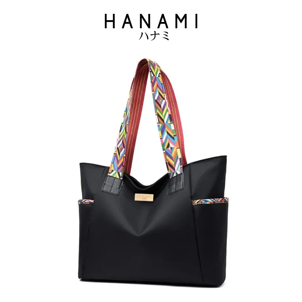 HANAMI Tas Tote Bag Wanita Floata Hitam Premium Shoulder Bahu Kuliah Kerja Besar Cewek Murah TA658B5