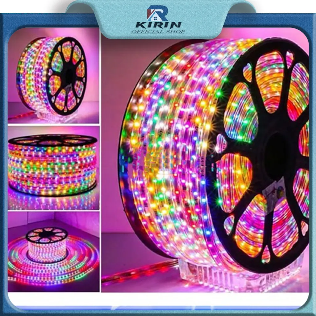 [ PAKET RGB LAMPU STRIP ] PAKET LAMPU LED STRIP SELANG WARNA WARNI RGB 3528 220V+ADAPTOR 5M~30METER