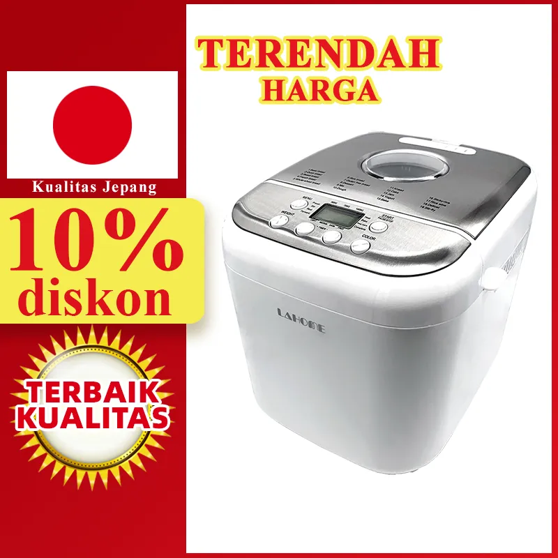LAHOME Mesin Roti, Pembuat Roti Jepang Kobe, Bread Maker Machine Japan Stainless Steel MB02  Bread Maker Machine Automatic 15 In 1 Intelligent Digital Smart Gluten Free Dough Machine Bake 3lb Multi Bread Maker Machine Auto Digital 19 In 1