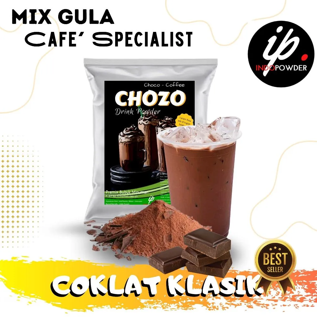 Indopowder - Bubuk Minuman NYOKLAT KLASIK / COKLAT KLASIK 1 Kg Untuk Cafe, Waralaba dan Resto