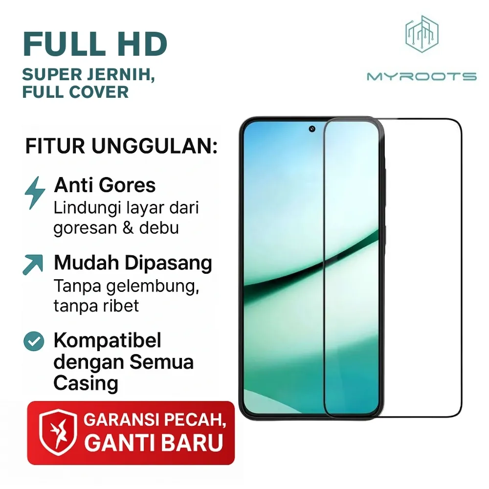Myroots Tempered Glass Full HD Untuk Samsung A57 A37 A17 A07 - A56 A36 A26 A16 A06 - A55 A35 A25 A15 A05 A05S A54 A34 A24 A14 A04 A04S A04e 4G 5G ESD Screen Protector