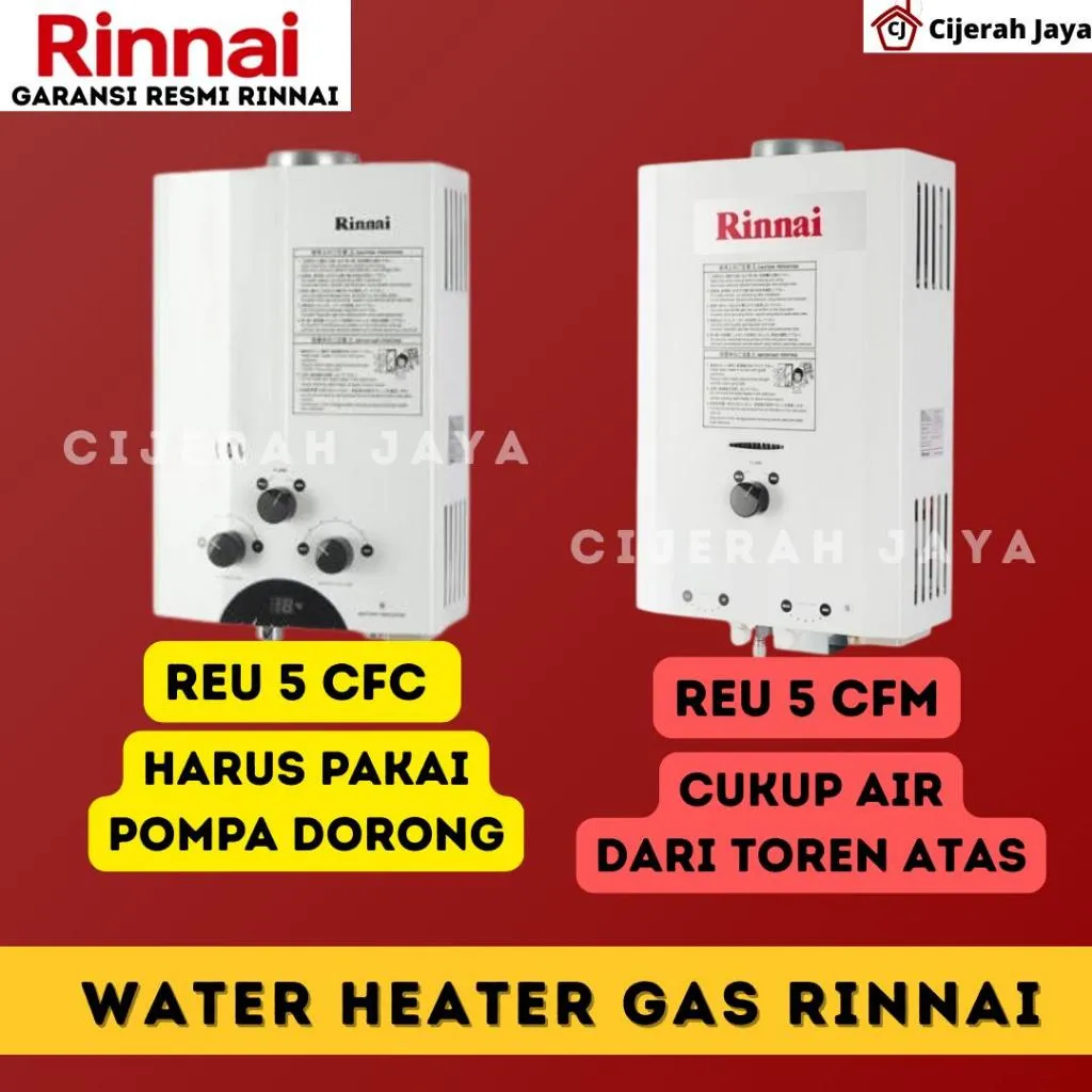 Water Heater Rinnai Gas REU 5 CFC / REU5CFC / Promo / Pemanas Air Gas Rinnai REU 5 CFC
