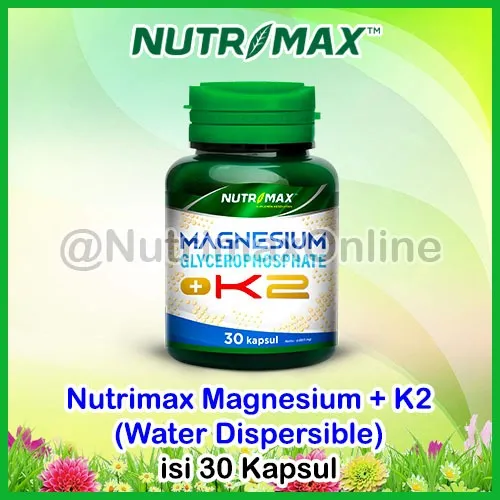 Nutrimax Magnesium + K2, Magnesium Glycerophosphate Vitamin K2 isi 30