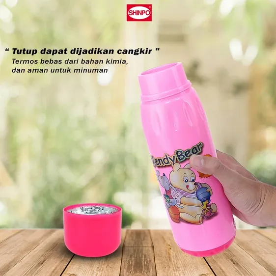 Shinpo - Termos Traveling Tahan Panas dan Dingin 24jam Termos Anak 450 mL Vincero 224