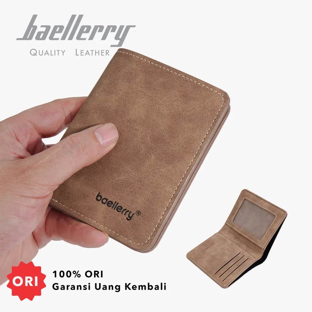 BAELLERRY D3077 Dompet Pria Bahan Kulit PU Leather Premium BAEOS