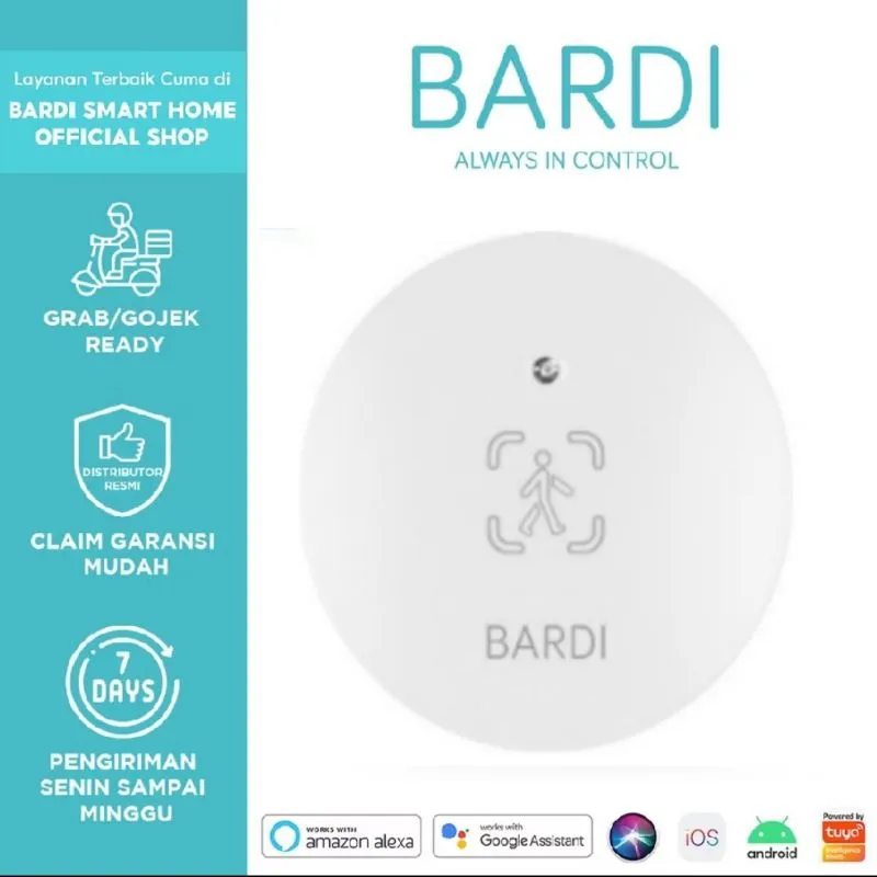 BARDI Smart Human Motion Sensor Detector WIFI / Sensor Gerak Manusia Garansi Resmi Bardi 1 Thn