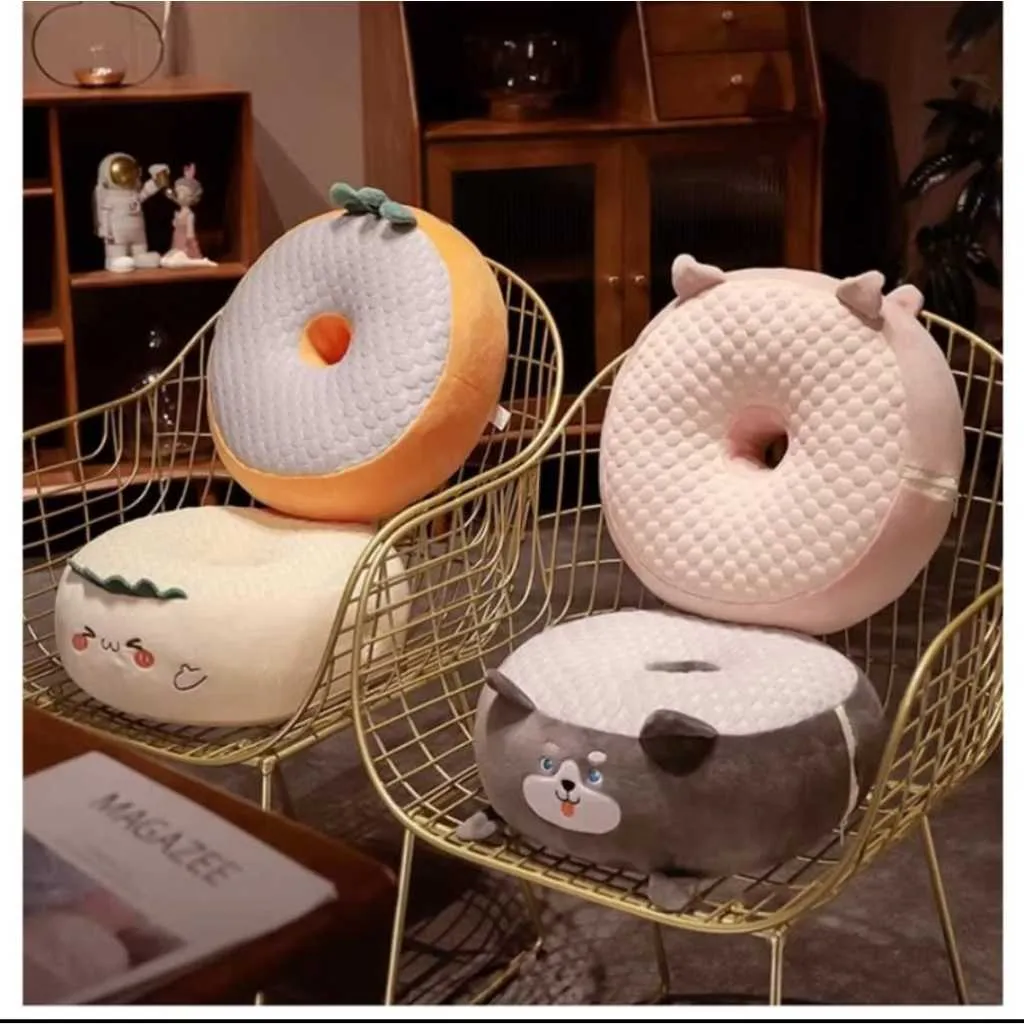 Bantal boneka donat lembut 35 cm alas kursi bantal kamar kantor bantal punggung berkualitas sni