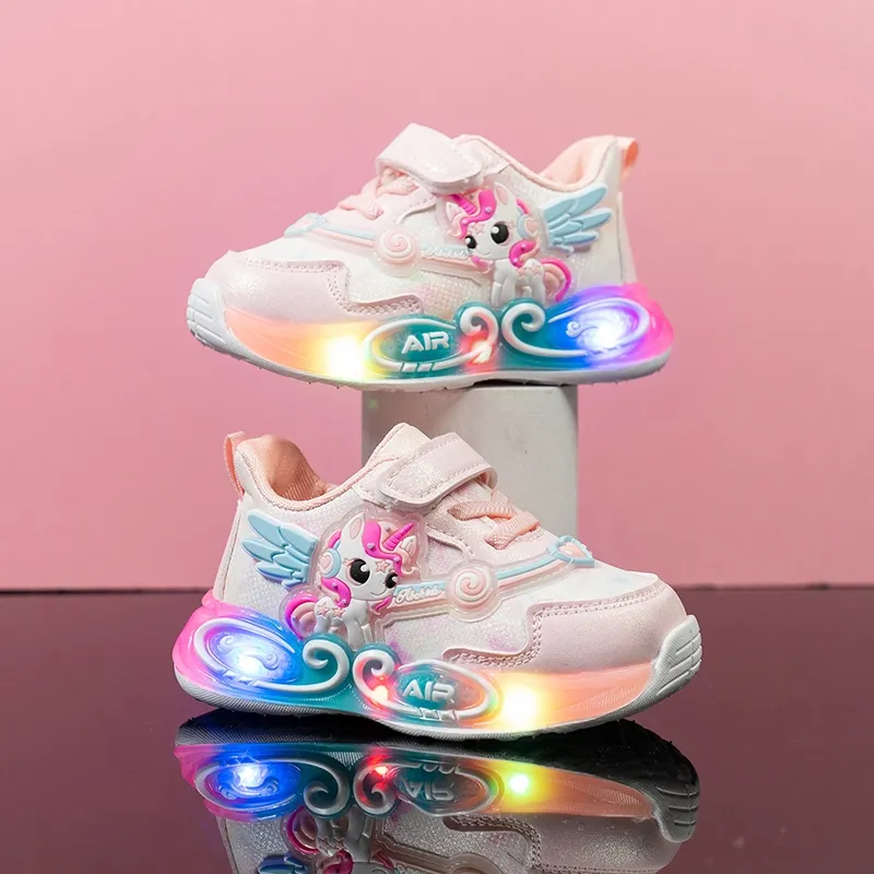 AURORA Sepatu anak perempuan LAMPU LED nyala impor SP_510