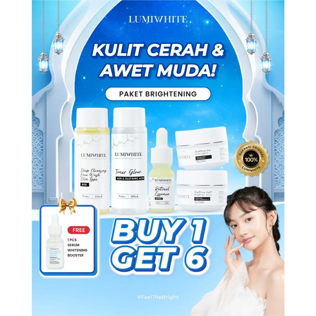 LUMIWHITE - Paket Brightening Lengkap(FREE 1 SERUM WHITENING BOOSTER)