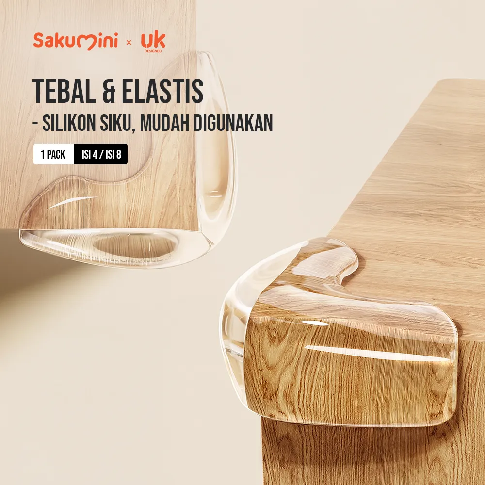 Sakumini Pelindung Sudut Furnitur Transparent – Aman untuk Anak