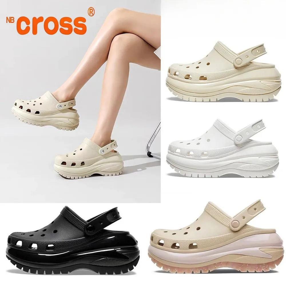 NB Cross Sandal Wanita Classic Mega Crush Sol Sintetis Platform 6-7cm Ukuran 36-41