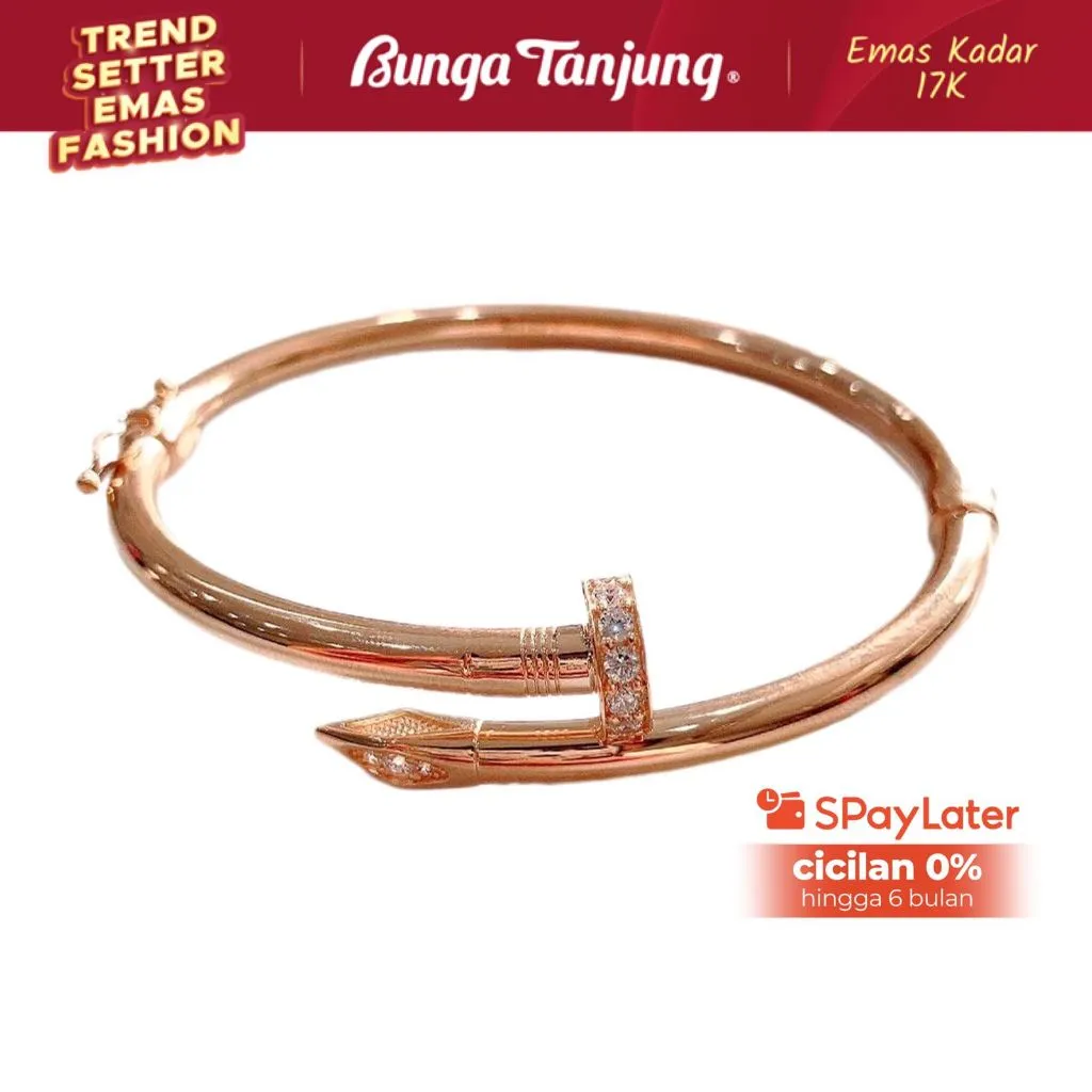 GELANG PAKU - EMAS 17K - BUNGA TANJUNG GOLD