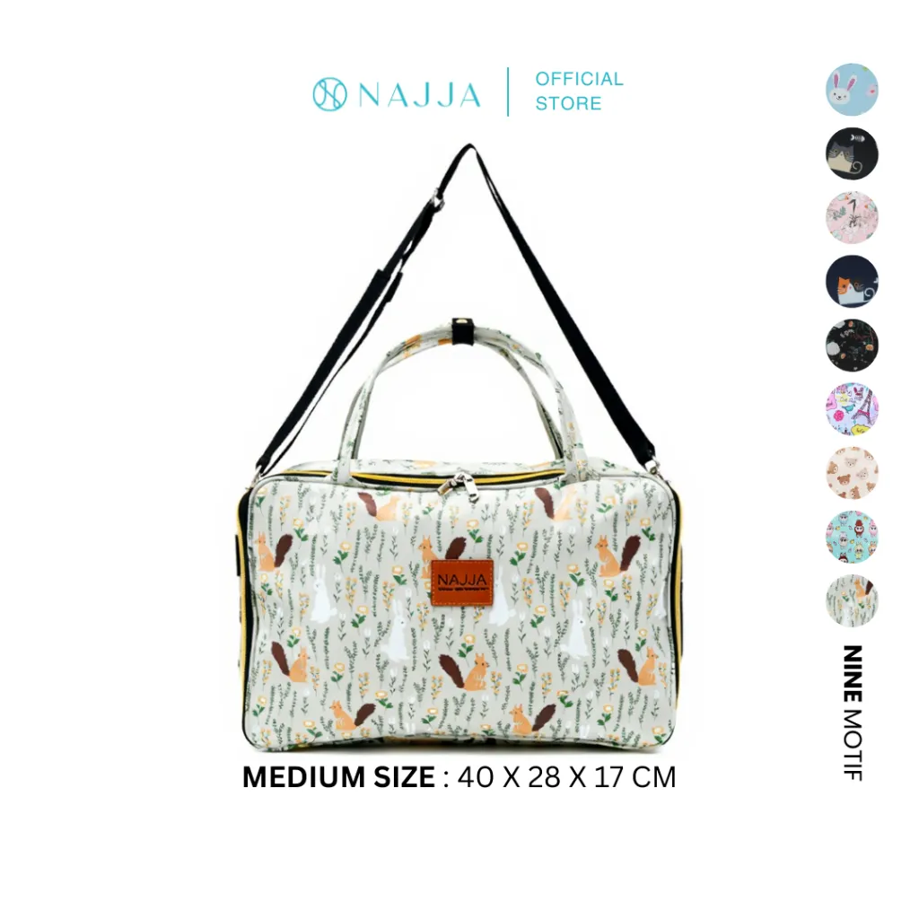 NAJJA ALYA - Tas Travelling Medium Anti Air -Mom Edition - Bisa Jinjing & Slempang I Garansi 30 Hari
