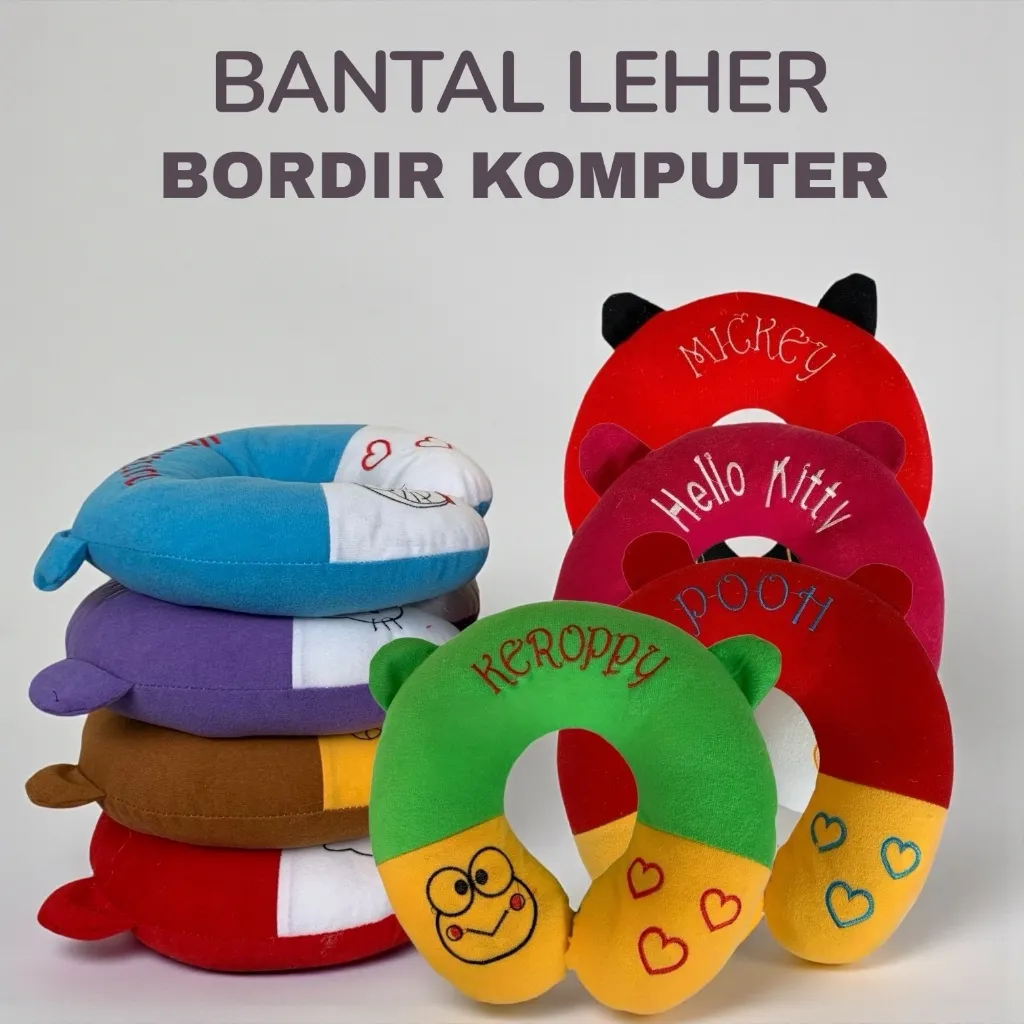 Bantal Leher Karakter Lucu Murah Anak & Dewasa Bantal Mobil Travel