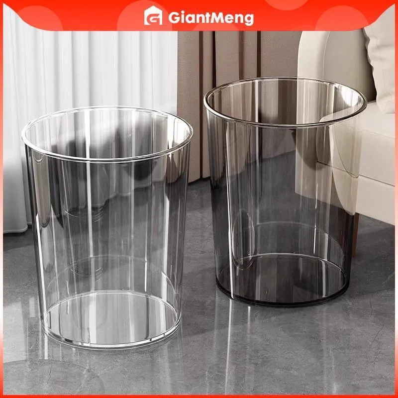 GiantMeng - Tempat Sampah Transparan 12L Estetik | Untuk Meja, Dapur, Kantor & Kamar Mandi