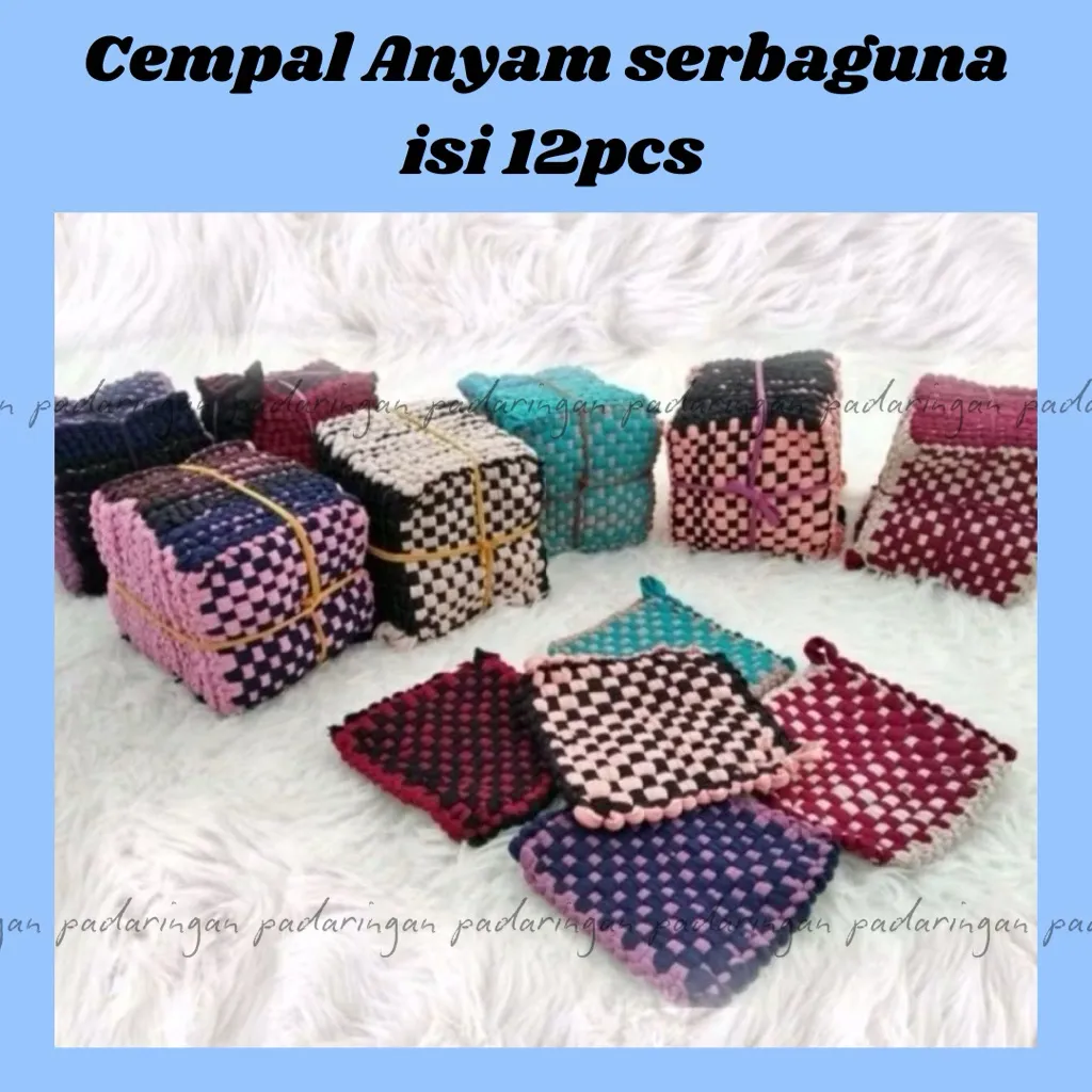 satu lusin 12 pcs cempal anyam / cempal anti panas