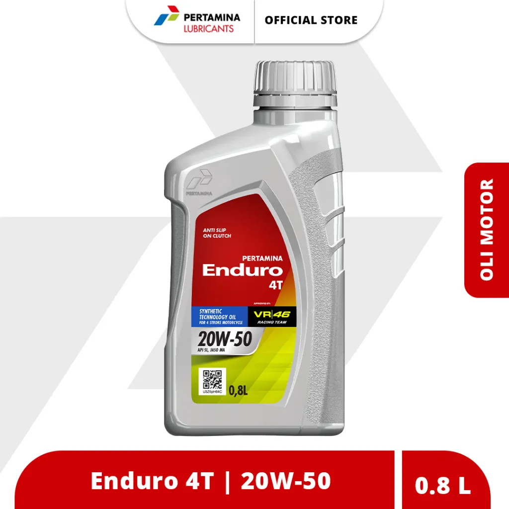PERTAMINA Enduro 4T 20W-50 [ Oli Motor 0.8L & 1 L ]