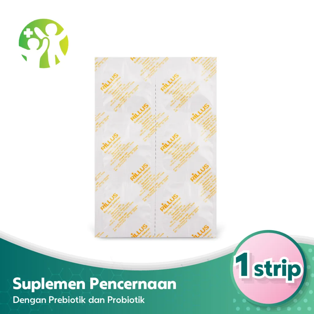 Rillus 1 Strip - Suplemen Probiotik untuk Pencernaan