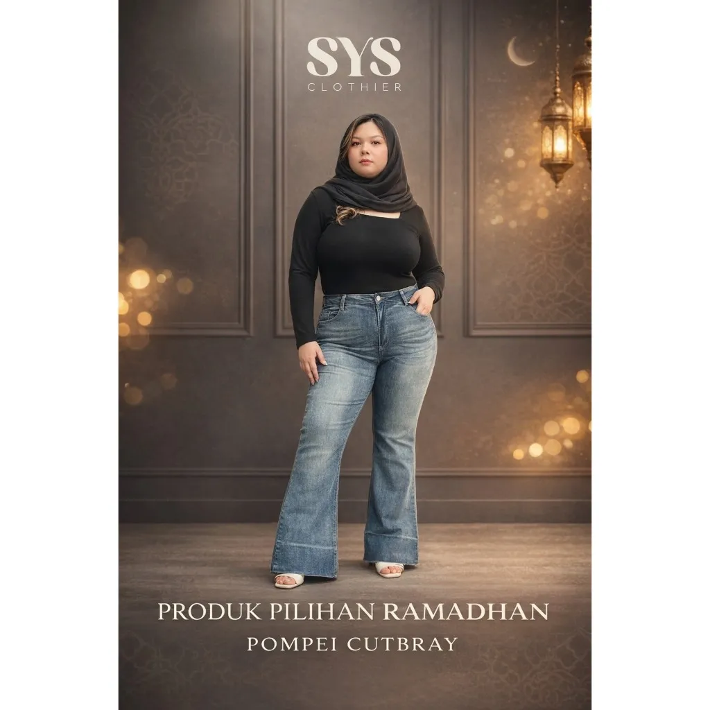 CELANA JEANS BIGSIZE WANITA POMPEI CUTBRAY-SYSCLOTHIER JEANS