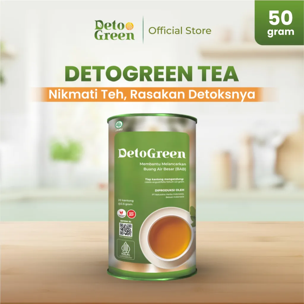 DETOGREEN Teh Organik Untuk Proses Detoks Alami 50 Gram