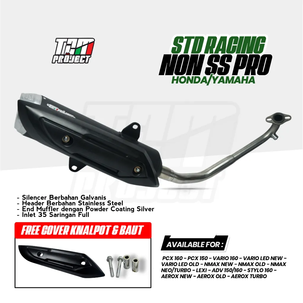 TZM Project Knalpot STD NON SS PRO Untuk Honda