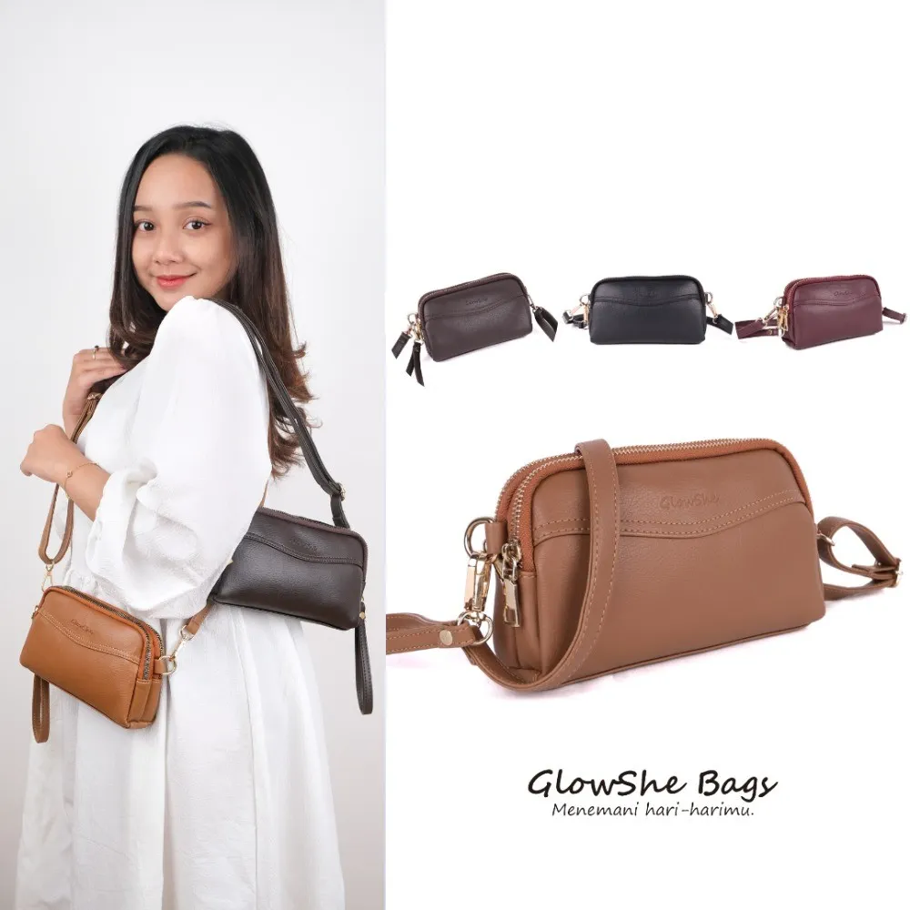 GlowSheBags MINORY BAG | Clutch Wanita Tas Selempang Wanita Premium Women Sling Bag Shoulder Bag