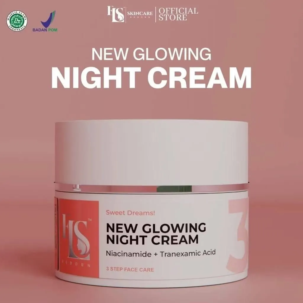 LS SKINCARE NIGHT CREAM BOOSTER GLOWING CREAM MALAM SUSAH PUTIH (ELSTM)
