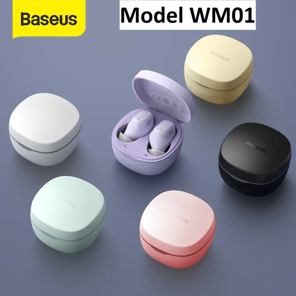 BASEUS ENCOK WM01 WM01 PLUS TWS TRUE WIRELESS BLUETOOTH EARPHONE MINI EARBUDS