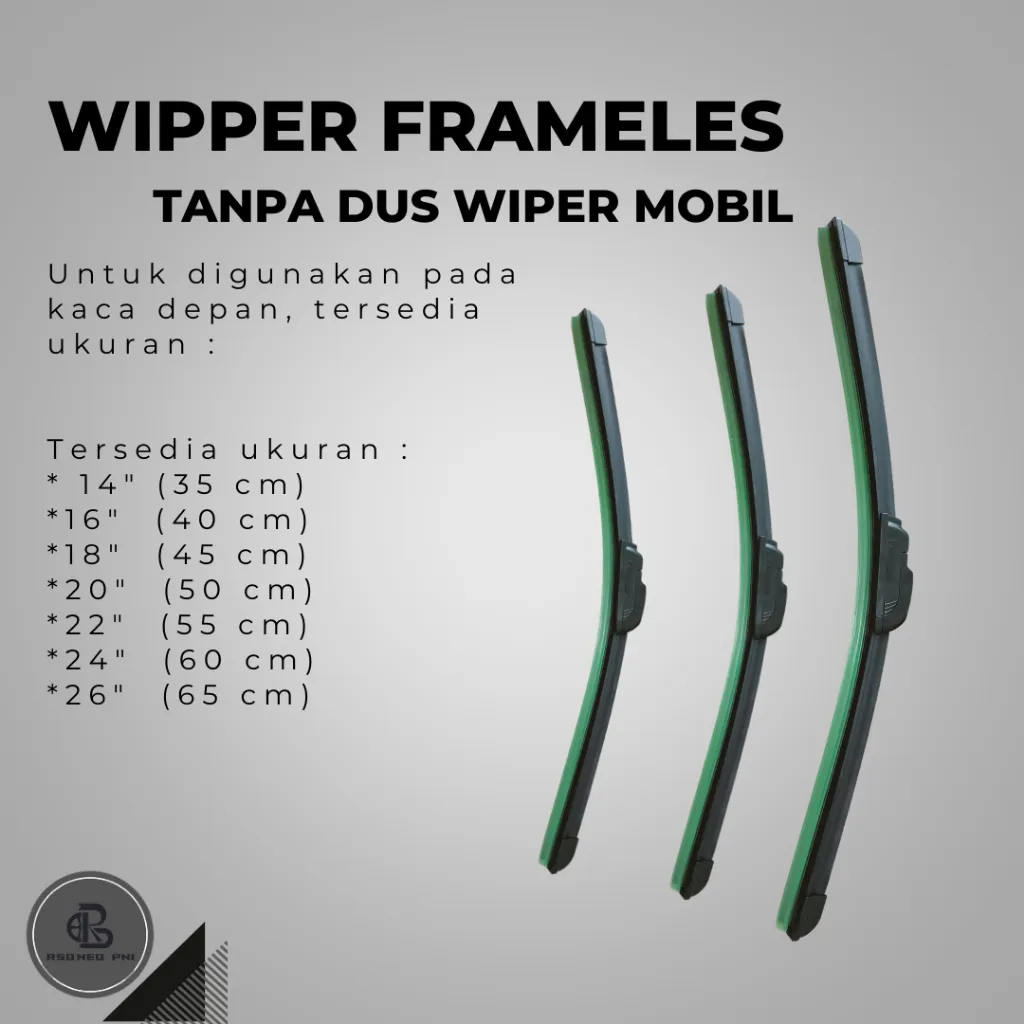 TANPA DUS WIPER MOBIL FRAMELES (MURAH) UNIVERSAL UNTUK SEMUA MOBIL