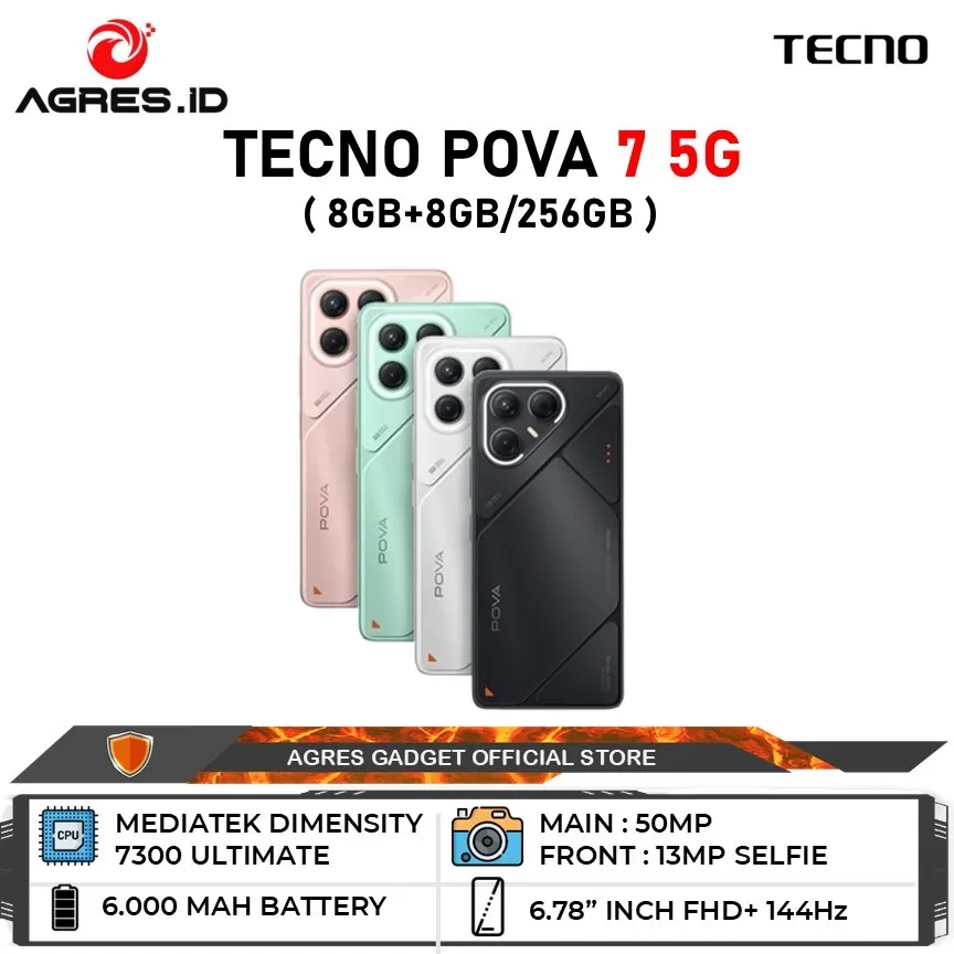 Tecno Pova 7 5G 8GB/128GB I 8GB/256GB Garansi Resmi Indonesia