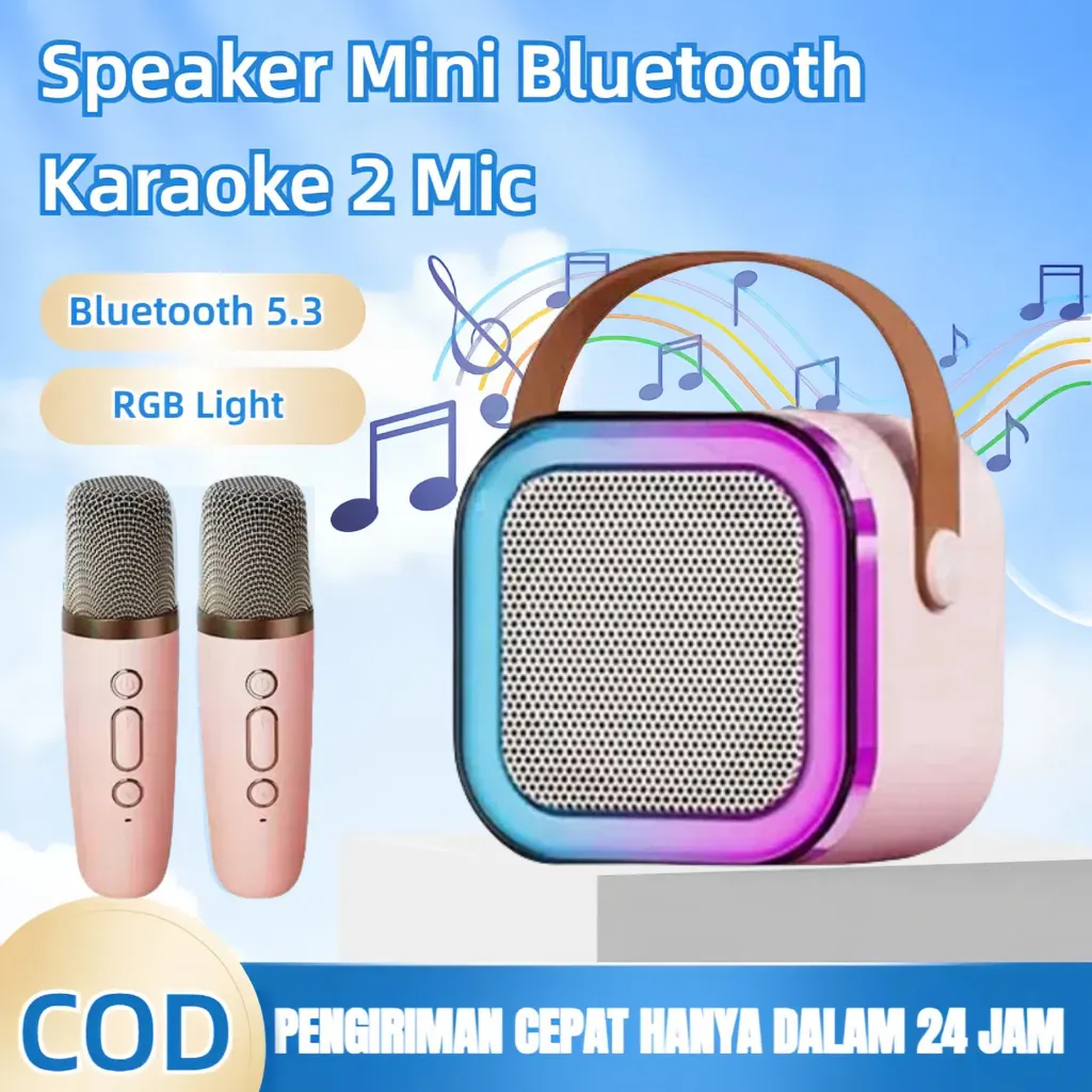 [COD] Mini Speaker Bluetooth Wireless Microphone 2pcs/Set Super Sound Quality Portable Karaoke Set