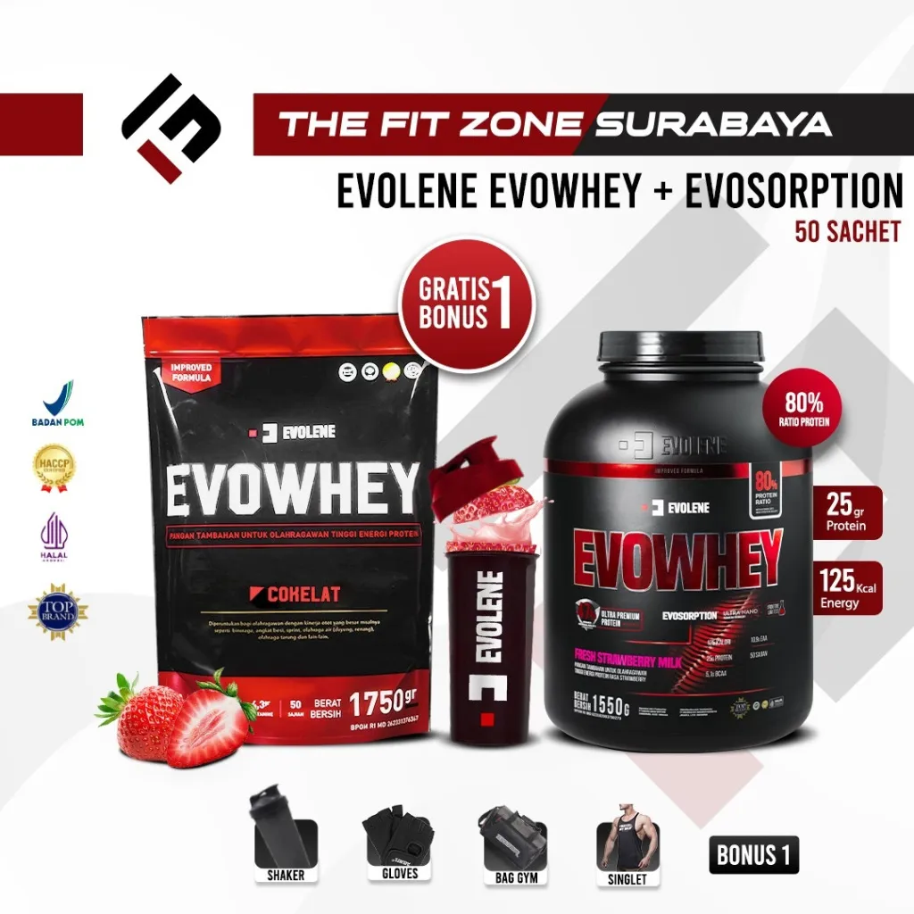 EVOLENE Evowhey 1.750 Gram (50 Sachet) Evolene Whey Protein Evo Whey