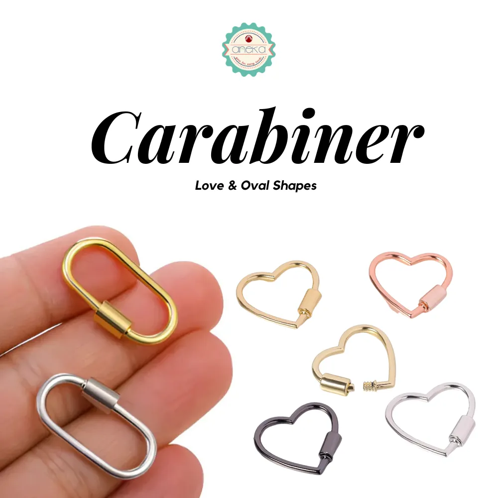 KATALOG - [5PCS] Carabiner Putar Hati / Oval / Aksesoris Premium / Accesories Clasp Keychain Hook Buckle Twist