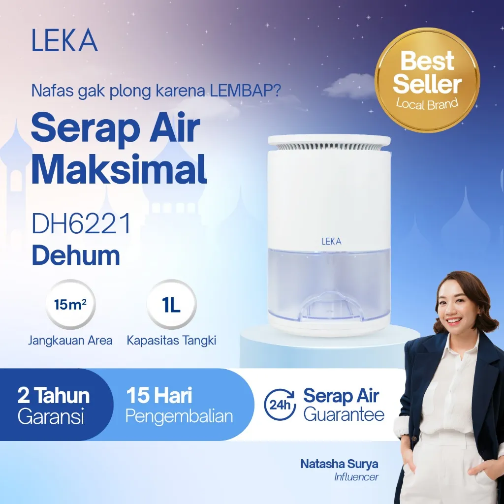 LEKA DH6221 Dehumidifier - Serap Air Penyerap Kelembaban Udara Dryer