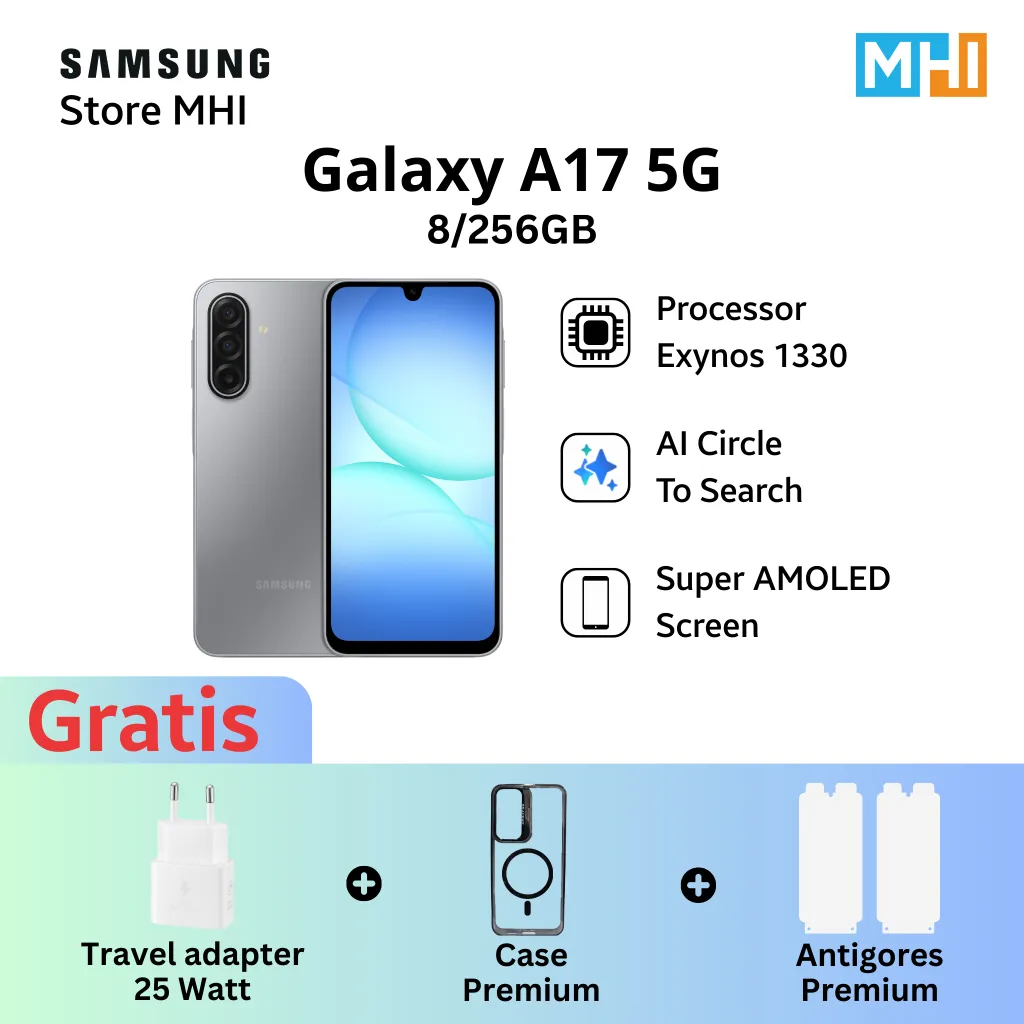 Samsung Galaxy A17 5G  LTE 8/256GB Original, Garansi Resmi