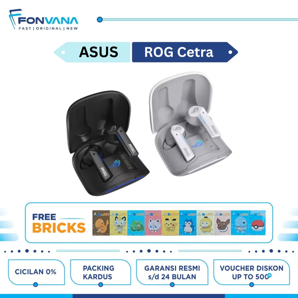 ASUS ROG Cetra True Wireless Gaming Earphone ANC | Garansi Resmi ASUS Indonesia 1 Tahun