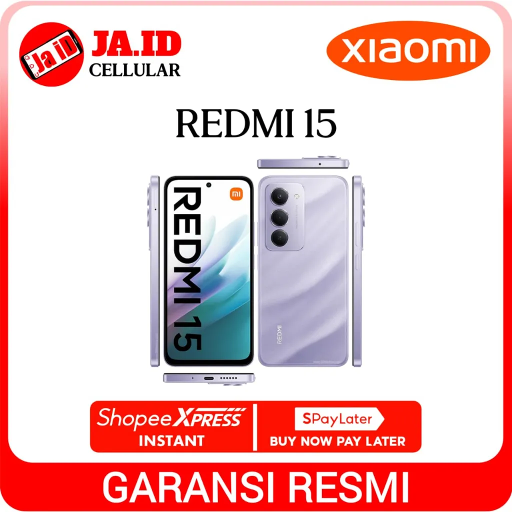 SMARTPHONE XIAOMI REDMI 15 ORIGINAL GARANSI RESMI