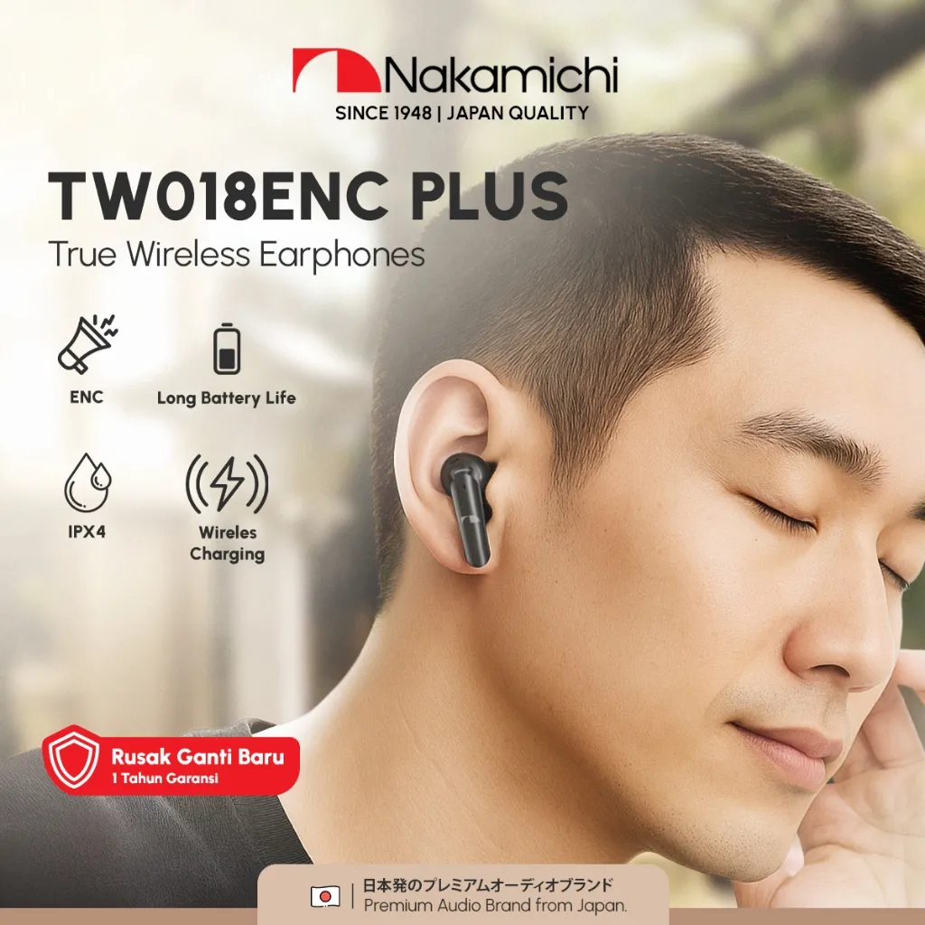 Nakamichi TW018 ENC PLUS True Wireless Earbuds Bluetooth Earphone TWS