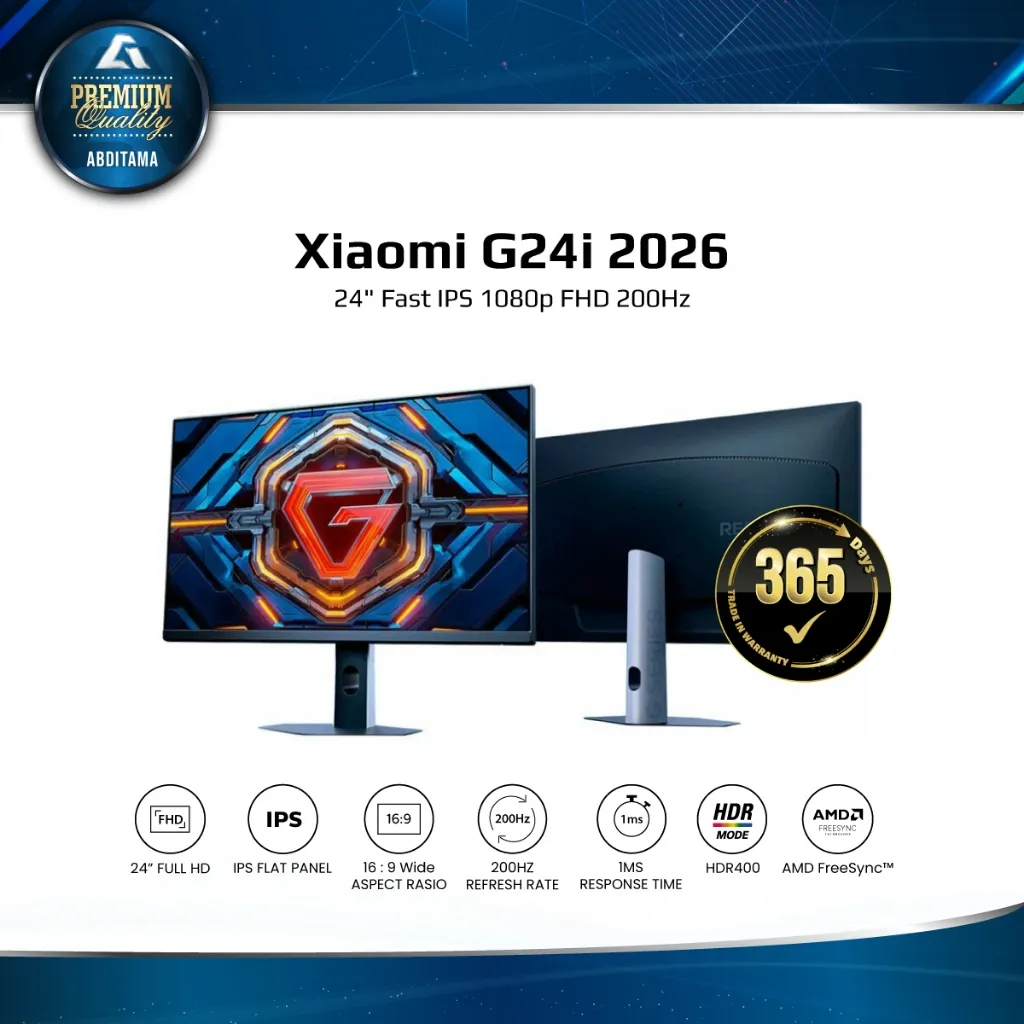 XIAOMI G24I 2026 24 IPS FHD 200Hz 1ms HDMI 2.0x2 DP 1.4x1 HDR FreeSync