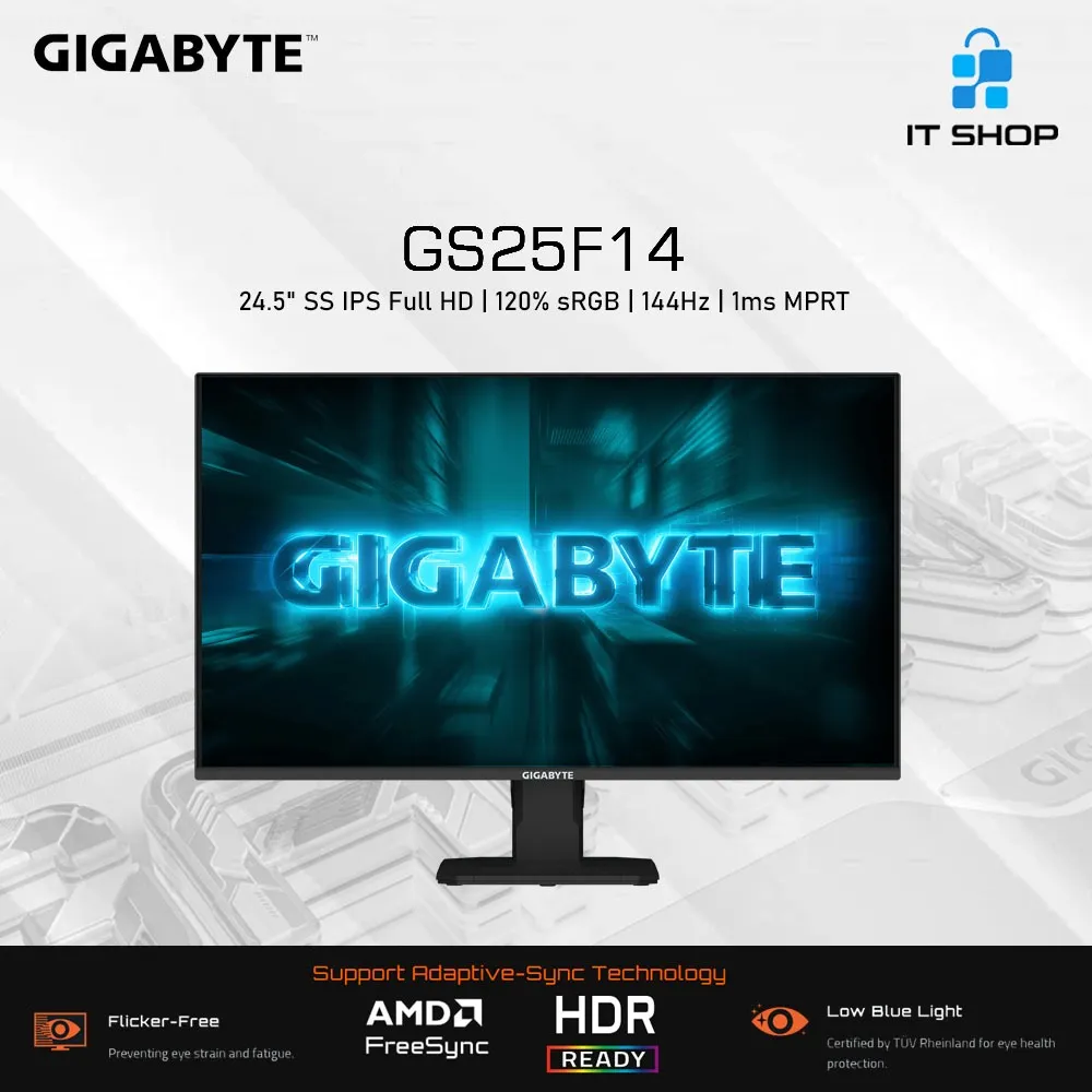 Gigabyte 24.5 inch SS IPS FHD GS25F14 Gaming Monitor - 144Hz