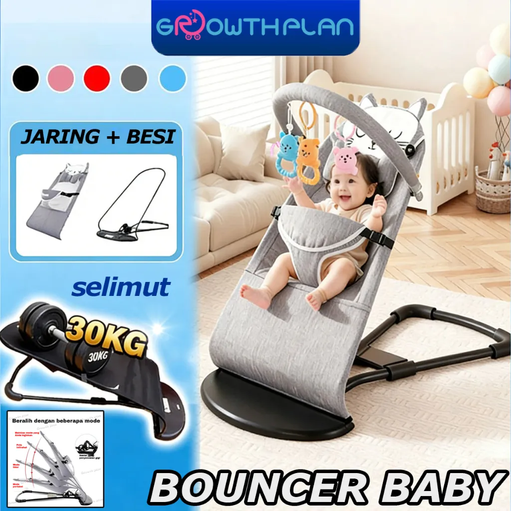 [0 ~ 3 tahun]Bouncer Baby Infant Seat Tempat Tidur Bayi Goyang Bouncher Bayi Kursi Ayunan Bayi Lipat