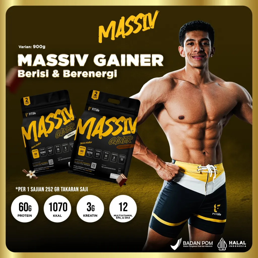 FITlife Massiv Gainer 2 lbs 900 gram (MPro Upgraded)