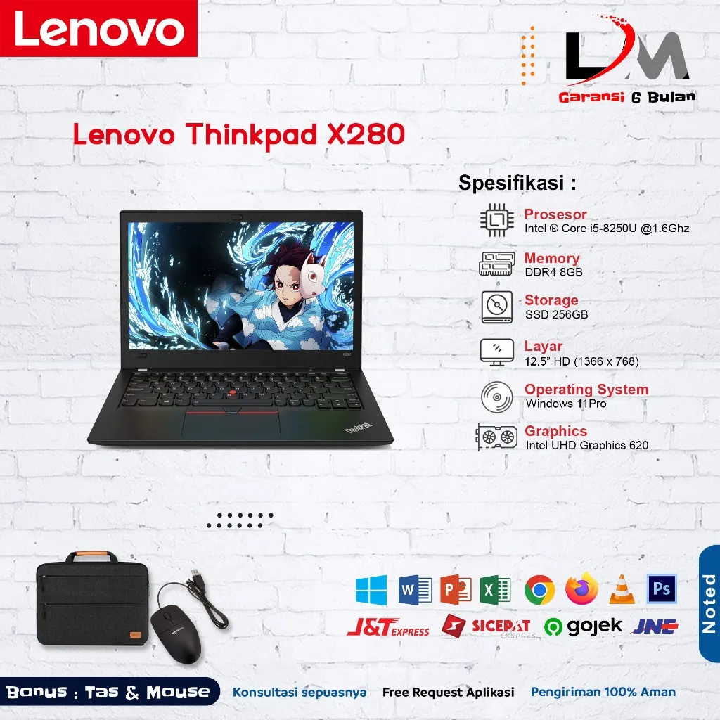 Laptop Lenovo Gaming Core i5 / i7 Ram 8GB SSD 256GB + Full Bonus Original Murah Bergaransi