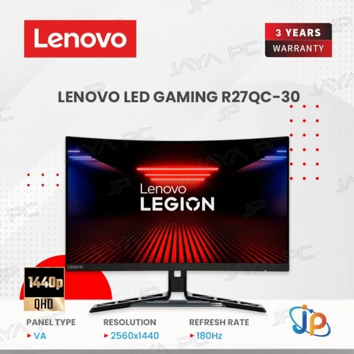 Monitor Lenovo Legion LED Gaming R27QC-30 - Curved 2K QHD 27" Inch