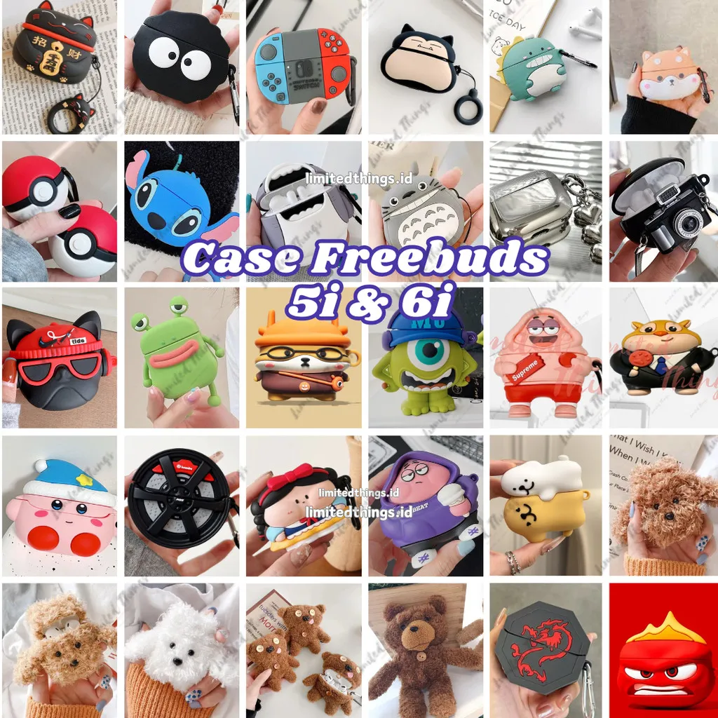 Soft Case Huawei Freebuds 5i dan 6i Case Character Lucu Cute Murah Silikon Protector Case