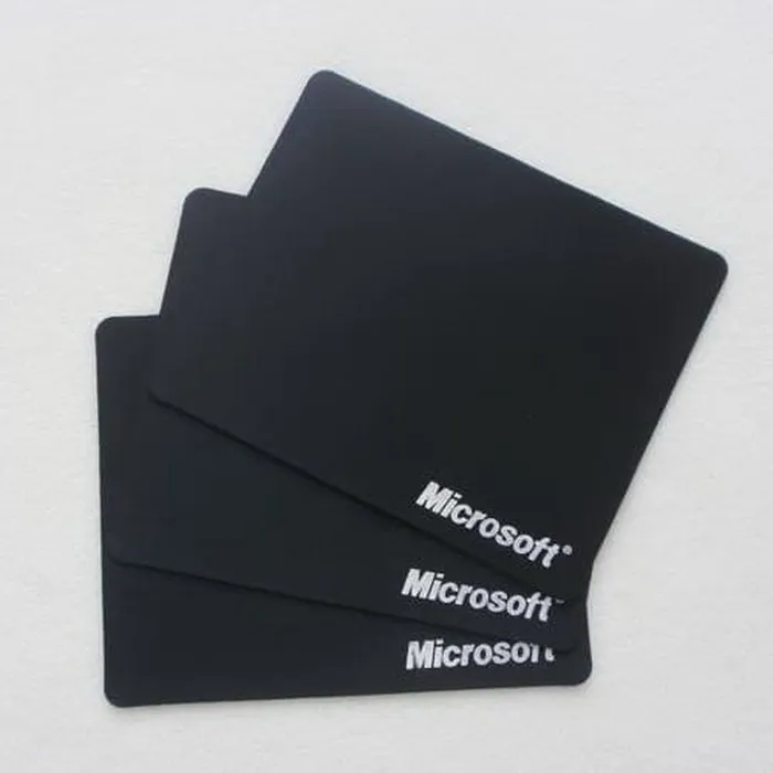 Mouse Pad HItam Microsoft Anti selip untuk komputer & Laptop