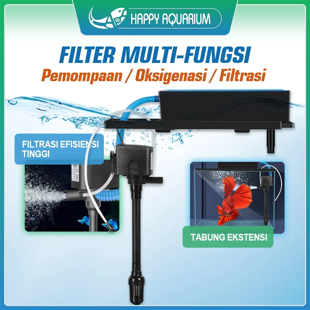 Filter Pompa Komplit Top Filter Box Aquarium 3 In 1 AKUARIUM TOP FILTER (BOX LEBIH BESAR)