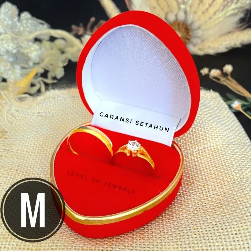 Cincin Kawin Tunangan Couple Garansi 1 Tahun Bahannya Original Stainless Steel Titanium Asli Sudah Anti Karat Dan Anti Gatal Warna Awet Tahan Lama Tidak Mudah Luntur Cincin Pasangan Model Stylish Kekinian Mewah Elegan Simple Level Up Jewelry