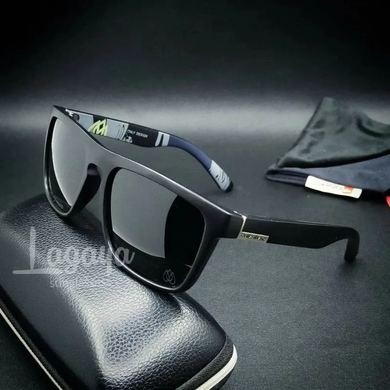 Kacamata QuickSilver Hitam Pria Lensa Polarized Anti Silau Original Import